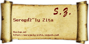 Seregély Zita névjegykártya