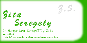 zita seregely business card